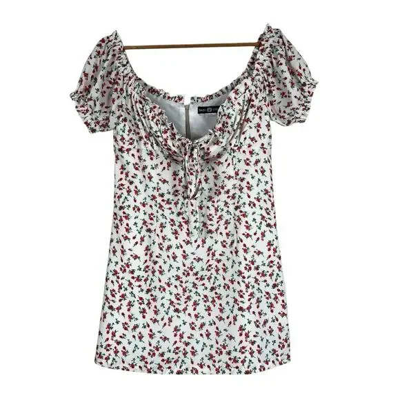 Dolls Kill | Dresses | Dolls Kill Daisy Street White Floral Milkmaid Ruffle  Cottagecore Coquette Dress | Poshmark